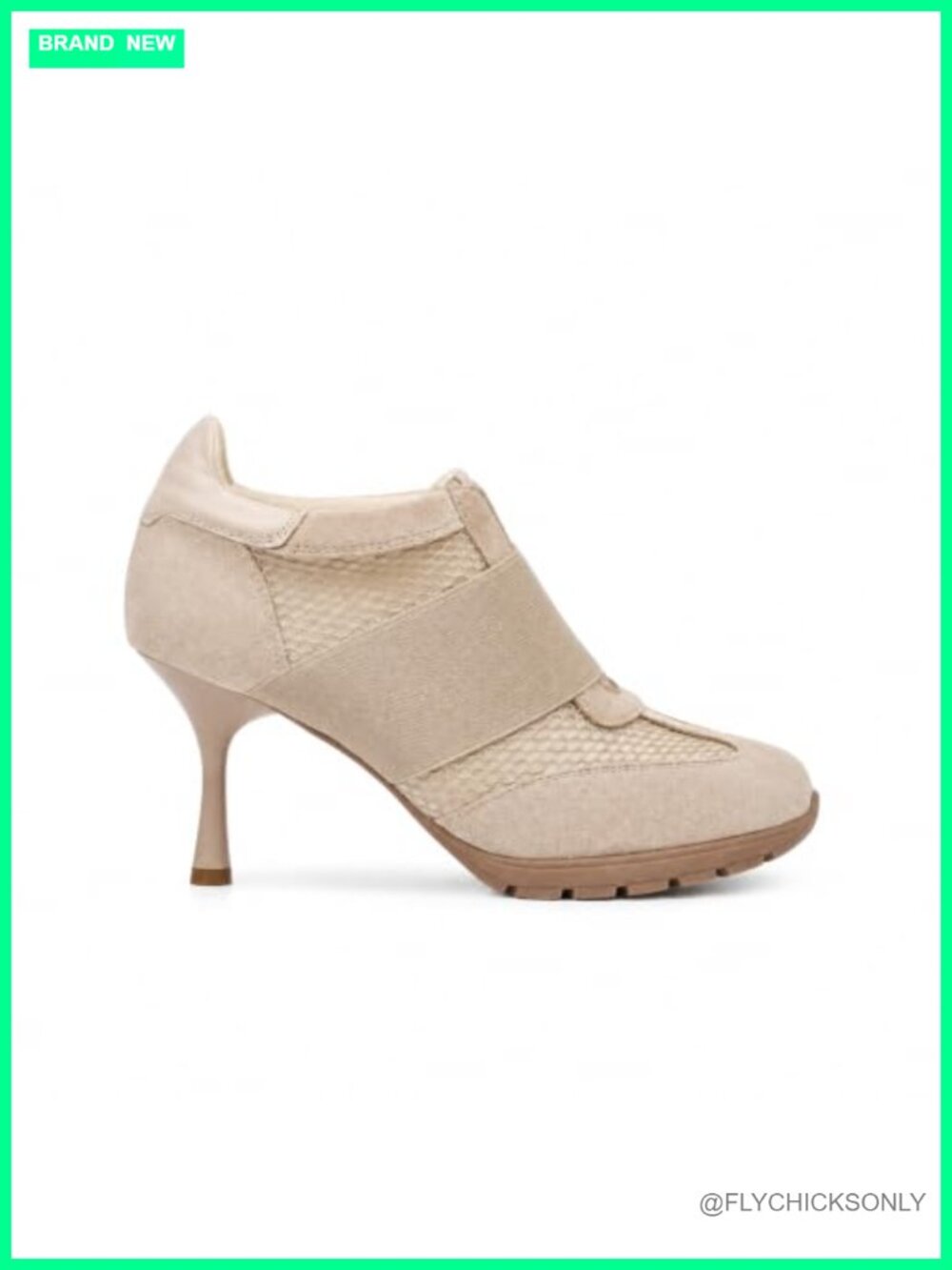 Suede Kitten Heel Sneaker Heels Round Toe Comfort 78mm